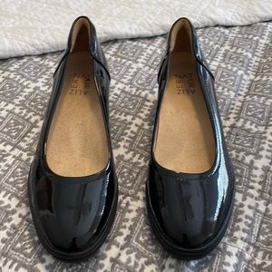 Naturalizer black patent wedge. 7M